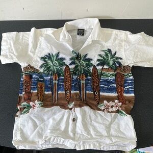 Hawaiian Surfboard Print Shirt